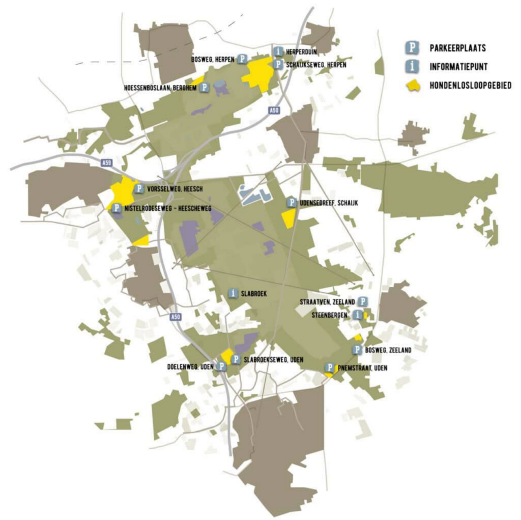 Kaart route De Maashorst